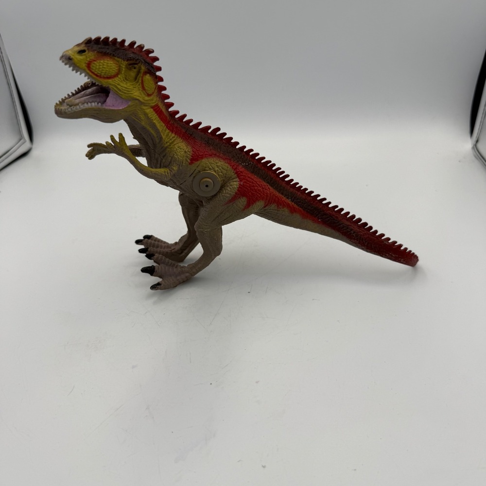 Giganotosaurus Dinosaur Action Figure Red Tan Spined Toy